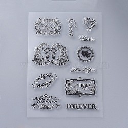 Silicone Stamps, for DIY Scrapbooking, Photo Album Decorative, Cards Making, Stamp Sheets, Valentine's day Themed Pattern, 160x110x3mm(DIY-L036-C07)