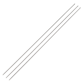 Steel Beading Needles with Hook for Bead Spinner, Curved Needles for Beading Jewelry, Stainless Steel Color, 25.3x0.08cm