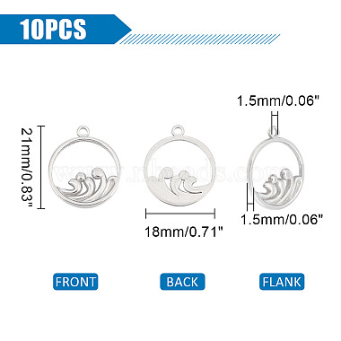 10Pcs 304 Stainless Steel Pendants(STAS-UN0041-64)-3