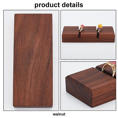 2-Slot Walnut Wood Ring Displays(RDIS-WH0001-32A)-3