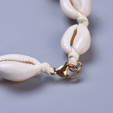 Cowrie Shell Beaded Necklaces(NJEW-JN02397-01)-4