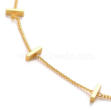 Brass Twisted Chain Curb Chain Necklaces(NJEW-JN03092-03)-2