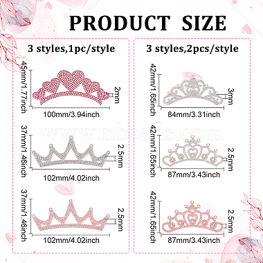 9Pcs 6 Styles Crown Non-woven Fabric Appliques(DIY-FG0004-43)-2