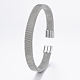 304 bracelets manchette en acier inoxydable(BJEW-A109-25P)-1