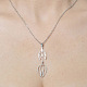 201 Stainless Steel Hollow Tulip Pendant Necklace(NJEW-OY001-57)-1