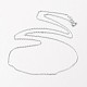 Electroplated Rhodium Plated Sterling Silver Cable Chain Necklaces(X-NJEW-N0048-39-18)-2