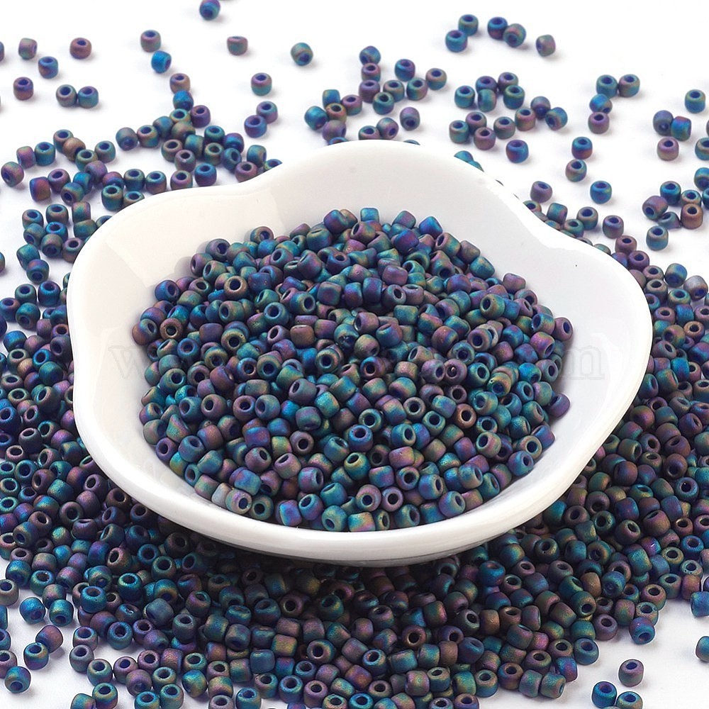 Japanese Matsuno Glass Seed Beads Size 8 RR13FAB Blue Round Hole Rocailles Bead