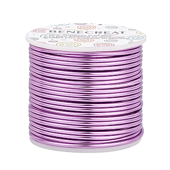 Round Aluminum Wire, Medium Purple, 10 Gauge, 2.5mm, about 80.38 Feet(24.5m)/roll