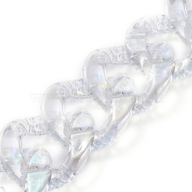 Handmade Transparent Acrylic Curb Chains(AJEW-JB00570)-3