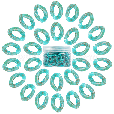 Light Sea Green Oval Acrylic Quick Link Connectors
