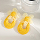 Rattan & Gauze Stud Earrings(WG2B7E1-04)-1