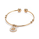 304 Stainless Steel Charm Bangles(BJEW-L664-005G)-1