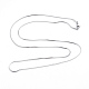 304 Stainless Steel Square Snake Chain Necklaces(NJEW-L173-005-P)-2