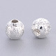 Brass Textured  Round Beads(X-KK-EC247-S-NF)-2