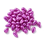 ABS Plastic Imitation Pearl, Drop, Purple, 16x10mm, Hole: 1mm, about 600pcs/pound(MACR-G003-14)