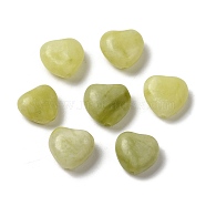 Natural Xinyi Jade/Chinese Southern Jade Beads, Heart, 9.5~10x10~11x5~5.5mm, Hole: 1~1.2mm(G-A090-03A)