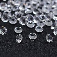 Glass Rhinestone Cabochons, Flat Back, Grade A, Back Plated, Faceted, Half Round, Crystal, 4.6~4.8mm, about 1440pcs/bag(RGLA-F023-B)
