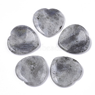 Natural Labradorite Thumb Worry Stone, Pocket Palm Stones, for Healing Reiki Stress Relief, Heart Shape, 39~40x39~40x5~6mm(G-N0325-01U)