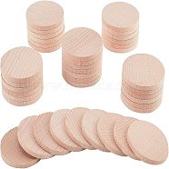 Beech Wooden Round Pieces, DIY Accessories, BurlyWood, 5x0.5cm,20pcs/bag(WOOD-WH0119-05D)