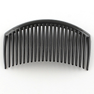 Hair Accessories Plastic Hair Comb Findings, Black, 50.5~51x82.5~83x4mm(OHAR-S185-03)