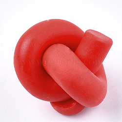Polymer Clay Findings, Knot, Red, 20~24x17~20x14~17mm(CLAY-Q250-02)