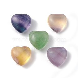 Natural Fluorite Home Heart Love Stones, Pocket Palm Stones for Reiki Balancing, 12x13x8mm(G-G995-C03-A)