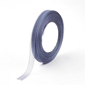 Organza Ribbon, Dark Slate Gray, 3/8 inch(10mm), 50yards/roll(45.72m/roll), 10rolls/group, 500yards/group(457.2m/group)