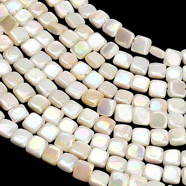 Electroplated Natural Freshwater Shell Beads Strands(SH-CBA93AD-05)-2