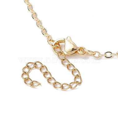 Natural & Synthetic Mixed Gemstone Beaded Alloy Heart Pendant Necklace(NJEW-JN04574)-5