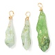 Electroplated Raw Rough Natural Quartz Crystal Copper Wire Wrapped Pendants(PALLOY-JF02409-01)-1