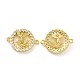 Rack Plating Brass Micro Pave Clear Cubic Zirconia Connector Charms(KK-C008-04G)-1