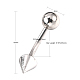 316L Surgical Stainless Steel Eyebrow Ring(AJEW-P002-A-10)-3