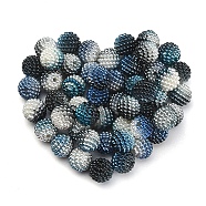 50Pcs Imitation Pearl Acrylic Beads, Berry Beads, Combined Beads, Round, Royal Blue, 10mm, Hole: 1mm(OACR-YW0001-11J)