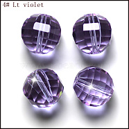 Imitation Austrian Crystal Beads, Grade AAA, Faceted, Round, Lilac, 10mm, Hole: 0.9~1mm(SWAR-F079-10mm-04)