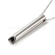 304 Stainless Steel Whistle Pendant Necklaces, Stainless Steel Color, 19.69 inch(50cm)(NJEW-P277-01P)