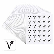 PVC & Paper Sticker Labels, Adhesive Stickers, for Scrapbooking Making, Flower Pattern, 100x80x0.2mm, Sticker: 12x12mm, 30pcs/sheet(DIY-WH0374-67B)