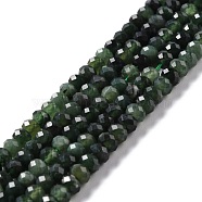 Natural Canada Jade Beads Strands, Faceted, Rondelle, 5.5x4mm, Hole: 0.8mm, about 98pcs/strand, 15.35''(39cm)(G-K312-10B)