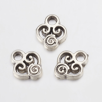 Alloy Charms, Heart, Antique Silver, Lead Free, Nickel Free and Cadmium Free, 10x8x2mm, Hole: 1.5mm