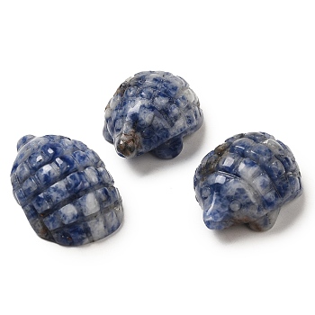 Natural Blue Spot Jasper Carved Hedgehog Statues Ornament, Home Office Desk Decoration, 27~27.5x18~18.5x12~12.5mm