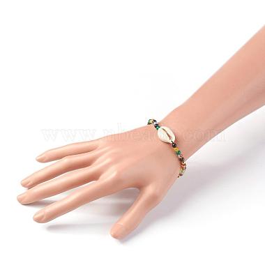 bracelets de perles tressées en turquoise synthétique (teintes)(BJEW-JB04078-01)-4