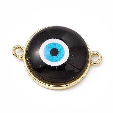 Evil Eye Resin Connector Charms(KK-P224-01G)-2