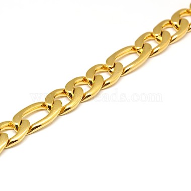 Fashionable 304 Stainless Steel Figaro Chain Necklaces for Men(STAS-A028-N018G)-2