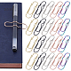 craspire 20шт. 5 цвета металлические зажимы для ручек для блокнота(AJEW-CP0005-66)-1