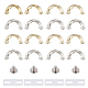 chgcraft 16 conjuntos 4 cierres de anillos en forma de U de aleación estilo(FIND-CA0007-05)-1