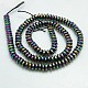 Non-magnetic Synthetic Hematite Heishi Beads Strands(G-K013-6x3mm-01)-2