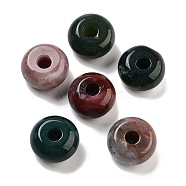 Natural Indian Agate European Beads, Large Hole Rondelle Beads, 14~14.5x7.7~8.3mm, Hole: 4mm(G-C134-04F)