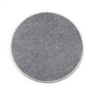 Aluminum Heat Press Thermal Transfer Crafts Piece, Flat Round, Silver, 25x0.5mm(DIY-TAC0024-04)