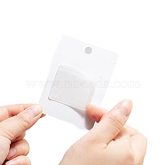 PVC Adhesive Bag for Necklace Card, Transparent Label Bag, Rectangle, Clear, 3.5x4cm, 10pcs/sheet(PW-WG31225-01)