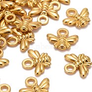 Tibetan Style Alloy Charms, Lead Free & Nickel Free, Bee, 10x11x2mm, Hole: 2mm, Golden, 10x11x2mm, Hole: 2mm(TIBEP-A123292-G-FF)