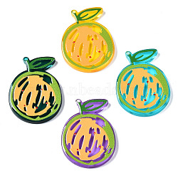 Translucent Acrylic Pendants, 3D Printed, Watermelon, Mixed Color, 35.5x25.5x3mm, Hole: 1.2mm(TACR-T021-47)